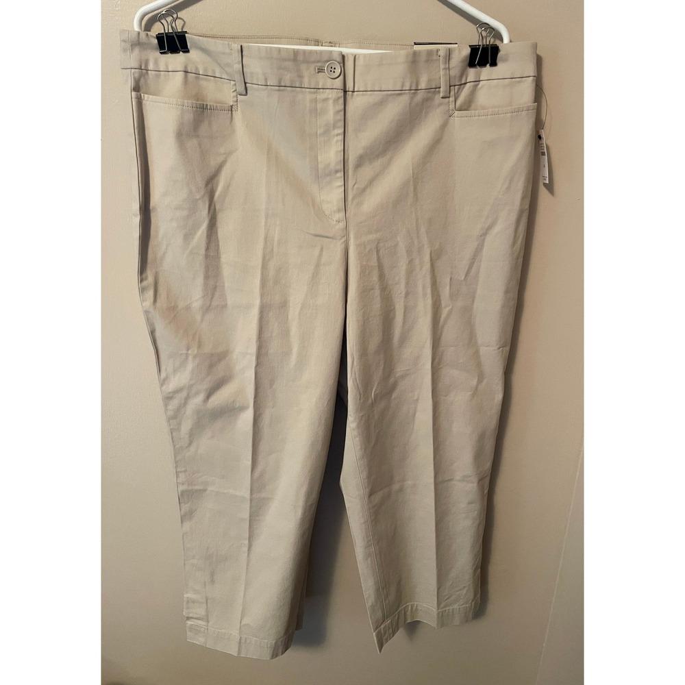 Talbots Skimmer Pants Size 16 Khaki Beige NWT Preppy Career Business Casual